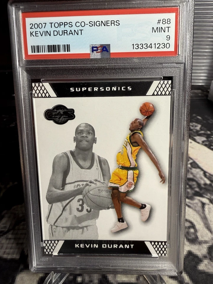 Topps Co-firmantes #88 2007 Kevin Durant Rookie RC 223/499 PSA 9 Foto 2 de 3