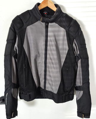 Hein Gericke Motorcycle Jacket Mens L Black Sheltex CE Armor H2O Liner Padded