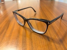 Tom Ford TF5690-B Square Full Rim Black Eyeglass Frames with clip on sunglasses