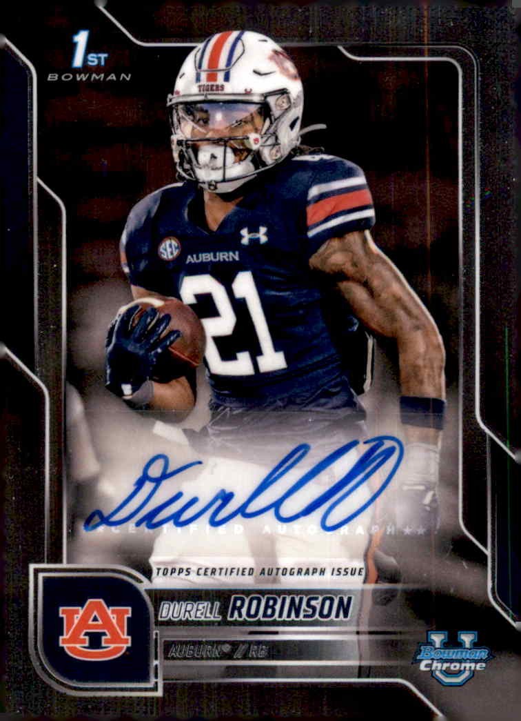Durell Robinson #BCA-DRO 2025 Bowman University Chrome Sapphire Football Chrome Prospect Autographs