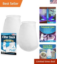 7 inch Ring Filter Socks 200 Micron, Filter Socks for Saltwater Aquarium, Sum...