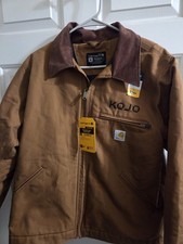 New CARHARTT Blanket lined heavy Duck canvas Kakhi Detroit Jacket Reaxed M