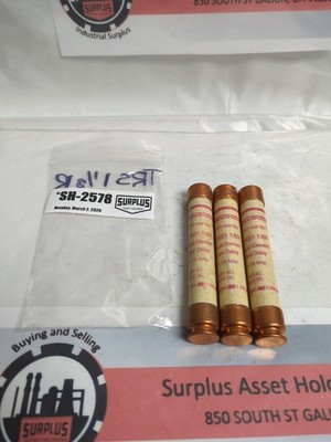 FERRAZ SHAWMUT,TRS1-1/8R,TRI-ONIC 1-1/8 AMP FUSE LOT OF 3 PRE-OWNED