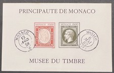 Monaco bloc 58a non dentelé imperf Musée du Timbre cote 250€