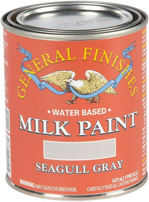 Water Based Milk Paint, 1 Pint, Seagull Gray