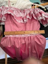 VTG 1990 Dark Pink Satin And Lace Full Ballgown Size 2