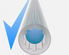 Star Shaped ultra-low friction Bowden / PTFE Tube 4OD 2.2ID 4x2.2