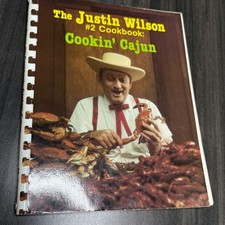 Justin Wilson Cookbook #2 Cookin' Cajun Spiral Bound Recipe Book