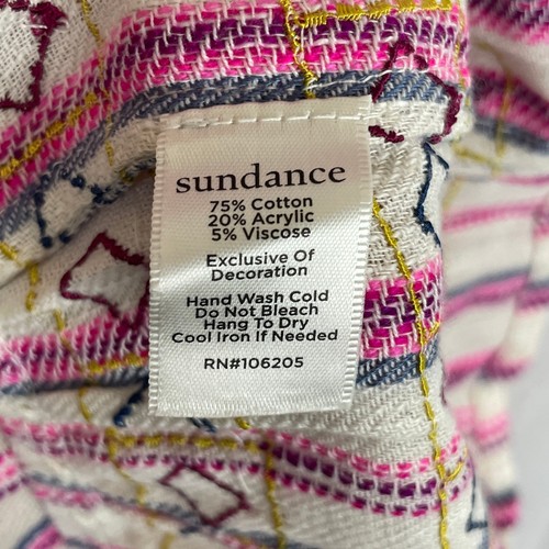 Sundance Women's Veria Striped Tiered Floral Embroidered Midi Dress Pink Size S - Picture 6 of 9