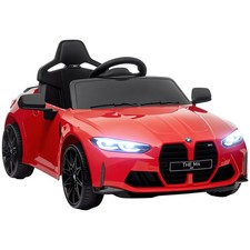 AIYAPLAY 12V BMW M4 Licensed Kids Electric Car w/ Remote, Suspension, Red