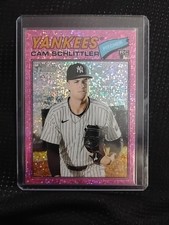 2026 Topps Heritage - Cam Schlittler #222 Chrome Pink Sparkle Refractor (RC)