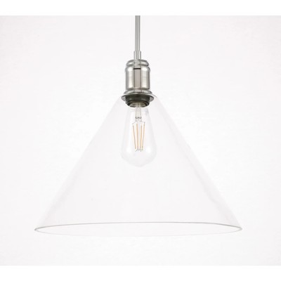Elegant Lighting LD6228 Hugh 1 Light 14''W Pendant - Chrome