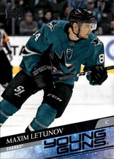 2020-21 Upper Deck Maxim Letunov Young Guns Rookie Card #487