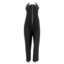 Bottega Veneta Black Corset Top Zip Up Jumpsuit