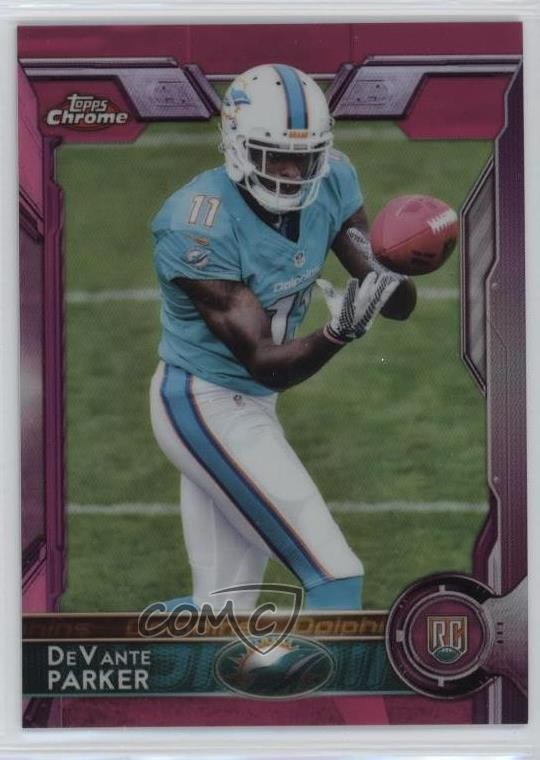 2015 Topps Chrome Rookies BCA Pink Refractor 369/399 Devante Parker #103 3hd