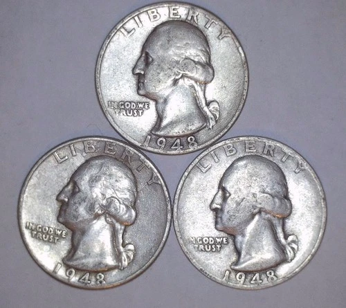 1948-P/D/S Washington Quarter Set