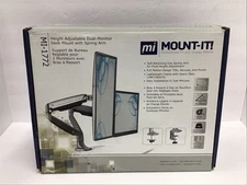 Mount It! Dual Monitor Spring Desk Mount 13"-32" 19.8 lbs per arm SILVER MI-1772