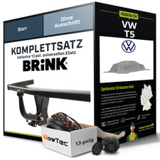 Anhängerkupplung BRINK starr für VW T5 +E-Satz Kit NEU AHK