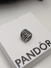 Original Pandora  HIDDEN ROMANCE Rhodolith Ch...
