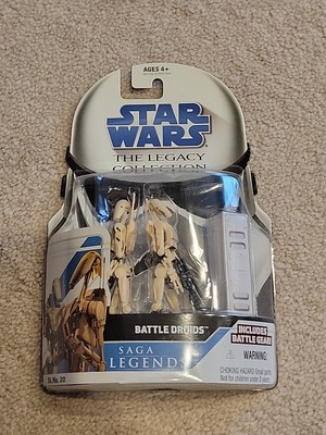 Star Wars Leagcy Collection Sl 20 Battle Droids (Black Eye Card Ver.) TAN  HTF