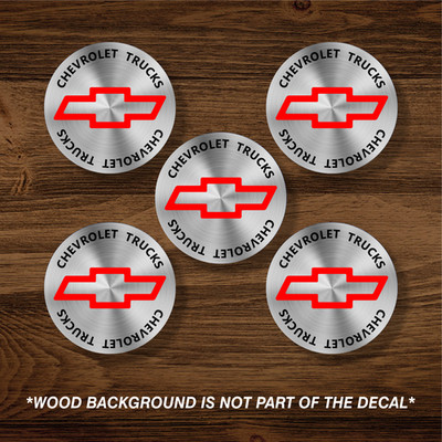 Vinyl Decal Sticker Overlays Fits Chevrolet Trucks Chevy Bowtie Wheel Center Cap
