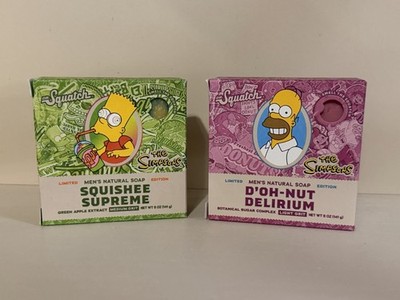 Dr Squatch x The Simpsons Bart & Homer Donut Delierium Squishee Supreme Bar Soap