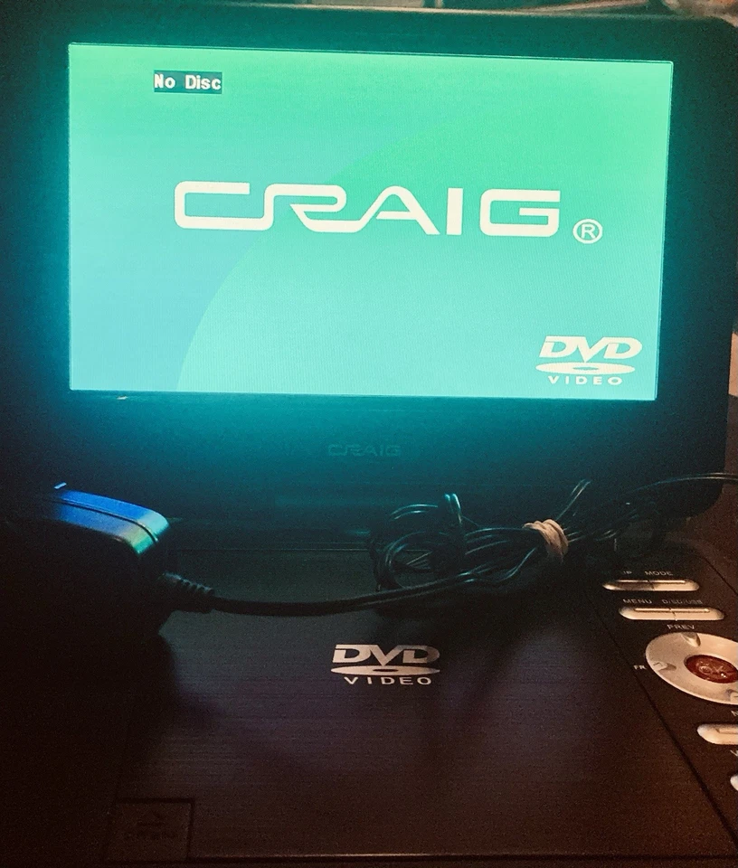 Craig Electronics Blue Green 9-Inch Swivel Screen DVD Player - Image 3 of 3
