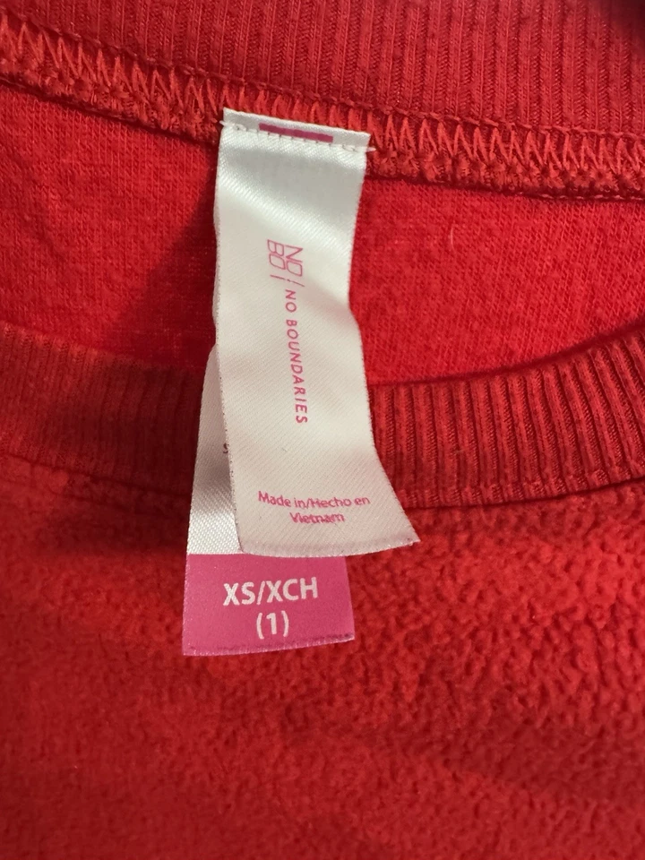 "Camisa polar Santa Define Good manga larga 18"" P2P 21"" longitud damas XS"  Foto 3 de 4