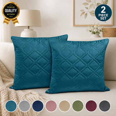 Samt Kissenbezüge große geprägte Kissen Auflage 18'' x 18'' 2er Set Bettkissen