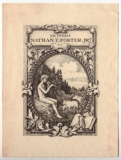 EDWIN DAVIS FRENCH: Exlibris Nathan T. Porter jr. 1909