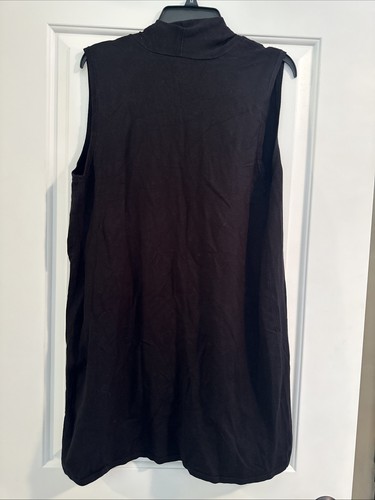 Christopher And Banks Sweater Knit Long Open Vest Black Size Large NWT! - Picture 5 of 5