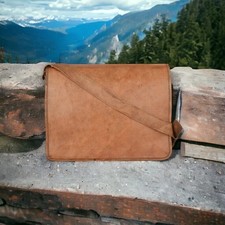 Leather Vintage Laptop Briefcase New Men's Messenger Bag Genuine Satchel Handmad