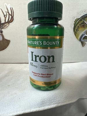 Nature's Bounty Iron 65 mg 100 Tabs. Exp 11/28 FREE SHIPPING