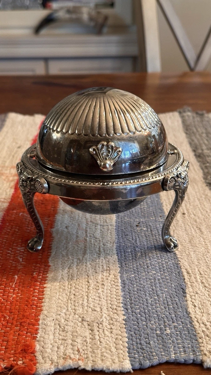 FB Rogers Silver Coin Antique US Silver-Plated Butter Dishes for