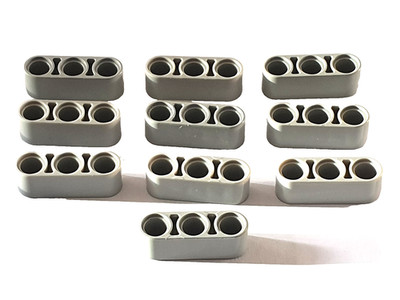 10x Lego Technic Liftarm 1x3 breit #32523 hell Grau