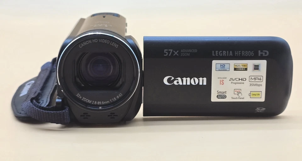 Canon Legria HF R806 HD Digital Camcorder Black. No Charger  - Image 3 of 4