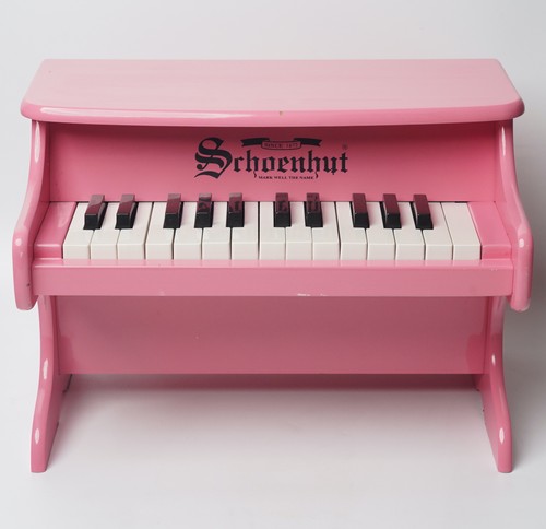 Schoenhut 25-Key My First Piano II Pink Wood Mini Toy Piano for Kids
