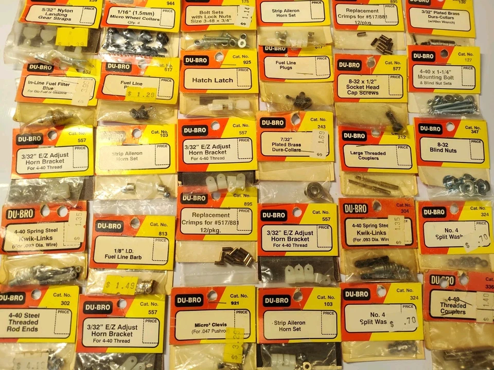 LOT 35Pkgs DuBro RC Airplane Parts DU-BRO Hardware Bundle  - Image 4 of 4