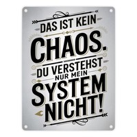 DAS IST Kein Chaos Metallschild In 15X20 Cm