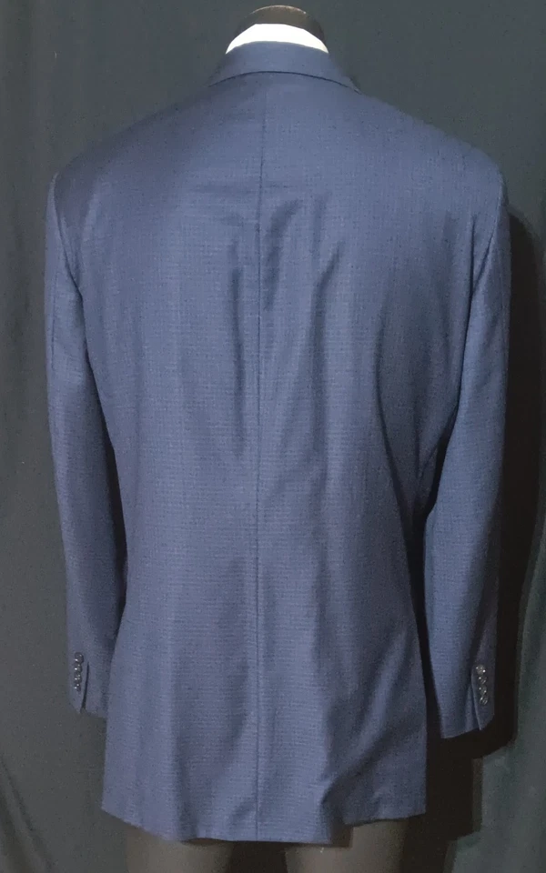 Traje Hickey Freeman 46R Etiqueta Dorada Actual Sutil Azul Ventana Doble Ventilación Foto 4 de 4