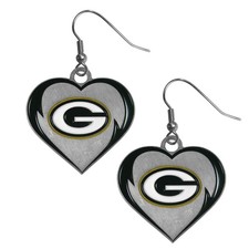 Siskiyou NFL unisex-adult Heart Dangle Earrings