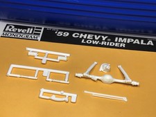 REVELL 1/25 PARTS ‘59 Chevy Impala Lowrider REAR AXLE COIL SPRINGS SHOCKS MODEL