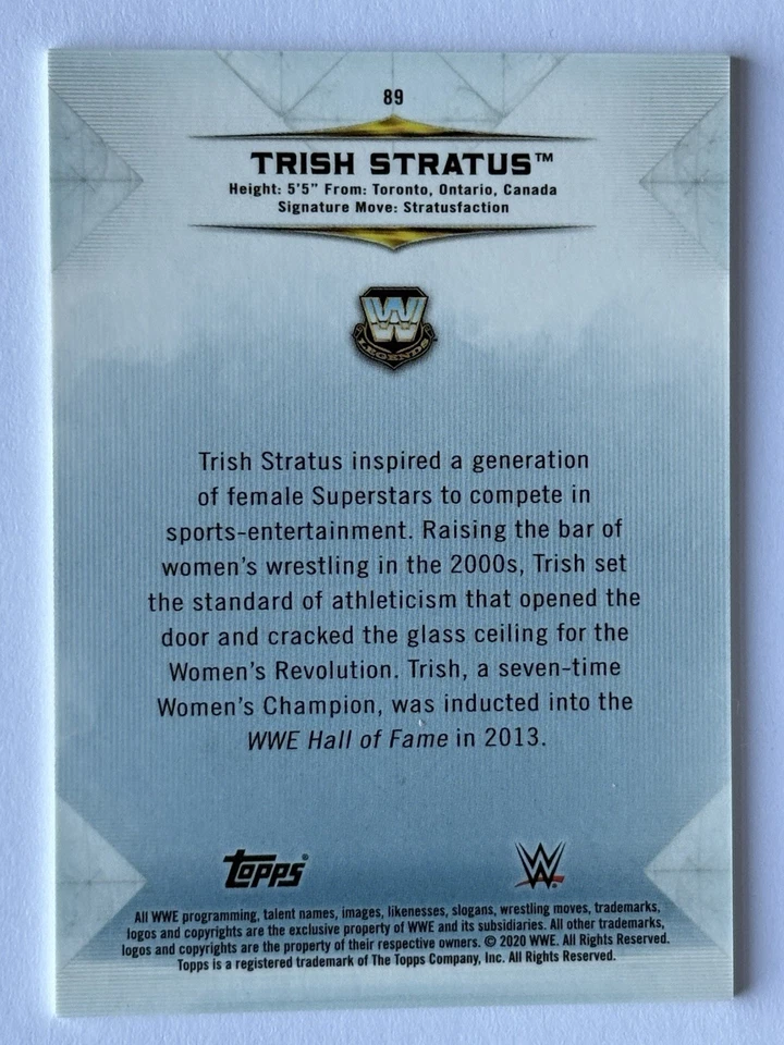 2020 Topps WWE Undisputed Legends Trish Stratus #89 Stratusfaction! - Image 2 of 3