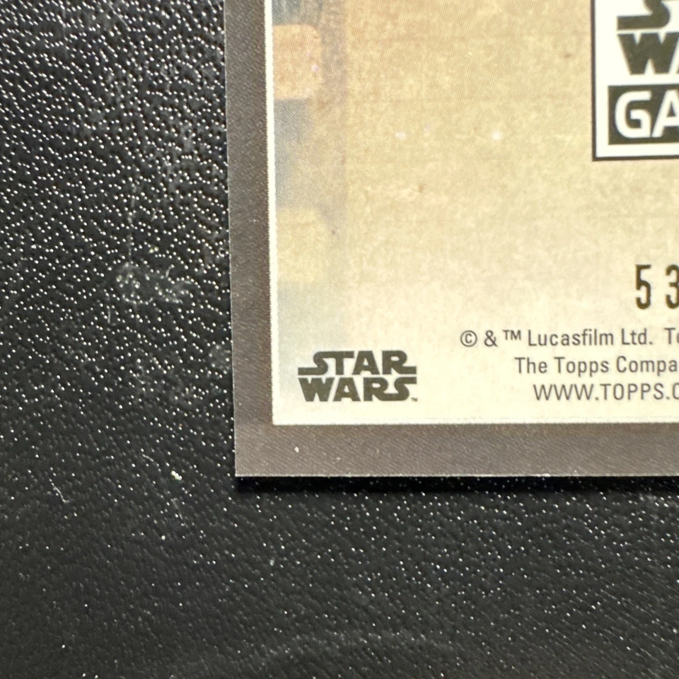 2021 Topps Star Wars Galaxy Green Refractor 53/99 #GP-20 Luke Skywalker + Vader - Image 4 of 4
