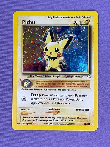 Pokemon TCG Pichu 12/111 Neo Genesis Holo LP (A1)