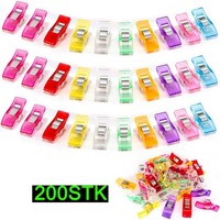200Stk Bunt Wonder Clips NäHklammern Stoffklammern NäHzubehöR Wonder Clips Neu!