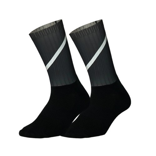 Reflective Road Cycling Socks Bicycle Bike Riding Sports Athletic Socks XC Grey - Picture 21 of 200