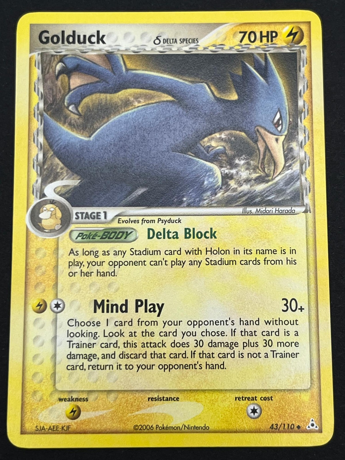 Golduck 43/110 Uncommon Holon Phantoms Near Mint