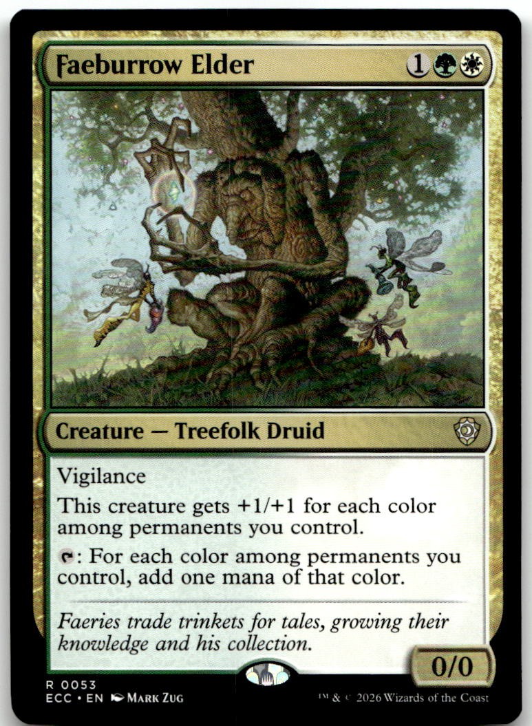 Faeburrow Elder 53 Rare Commander: Lorwyn Eclipsed Magic: The Gathering NM