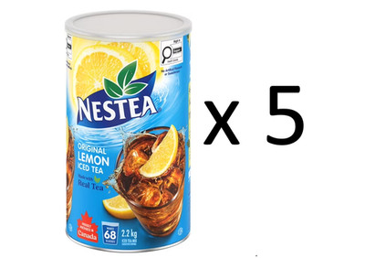 Nestea Original Lemon Iced Tea Mix 2.2kg x5 Pack Instant Drink Powder